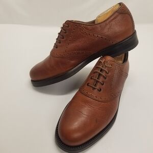 Johnston & Murphy Passport 6326 Mens Size 9.5 Oxford Derby Brogue Tan Leather